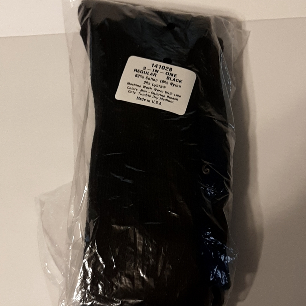 Two Pairs of Black 3-in-One Socks